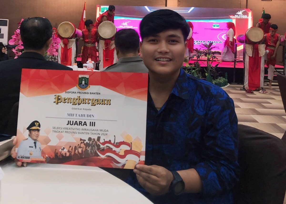 Miftahudin, Peserta Smartfarm IZI, Raih Juara Wirausaha Muda Tingkat Provinsi Banten